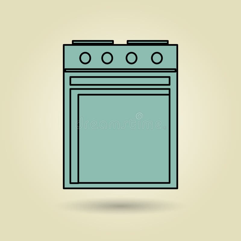 Kitchen appliances design stock illustration. Illustration of electric