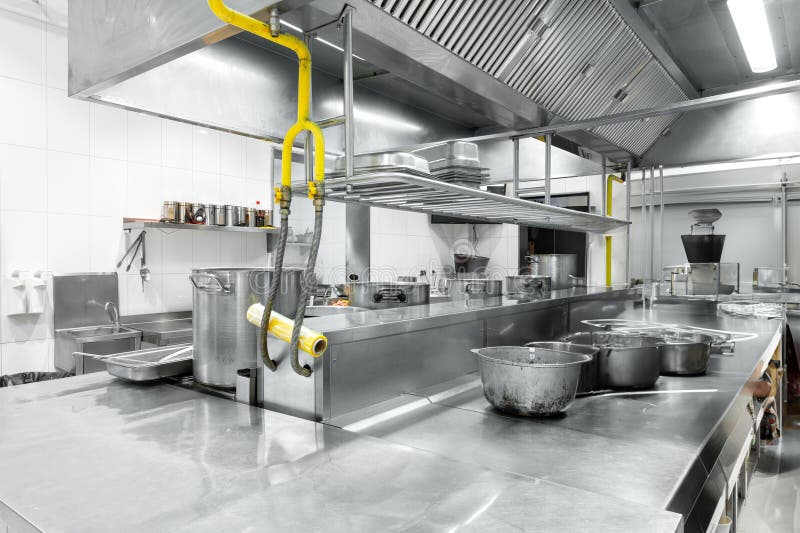 Kitchen Appliances in Professional Kitchen in a Modern Restaurant Stock