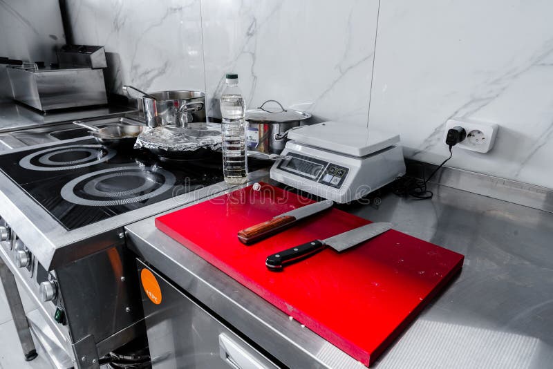 Kitchen Appliances in Professional Kitchen in a Restaurant Stock Image