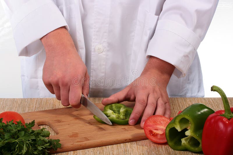 On a kitchen board