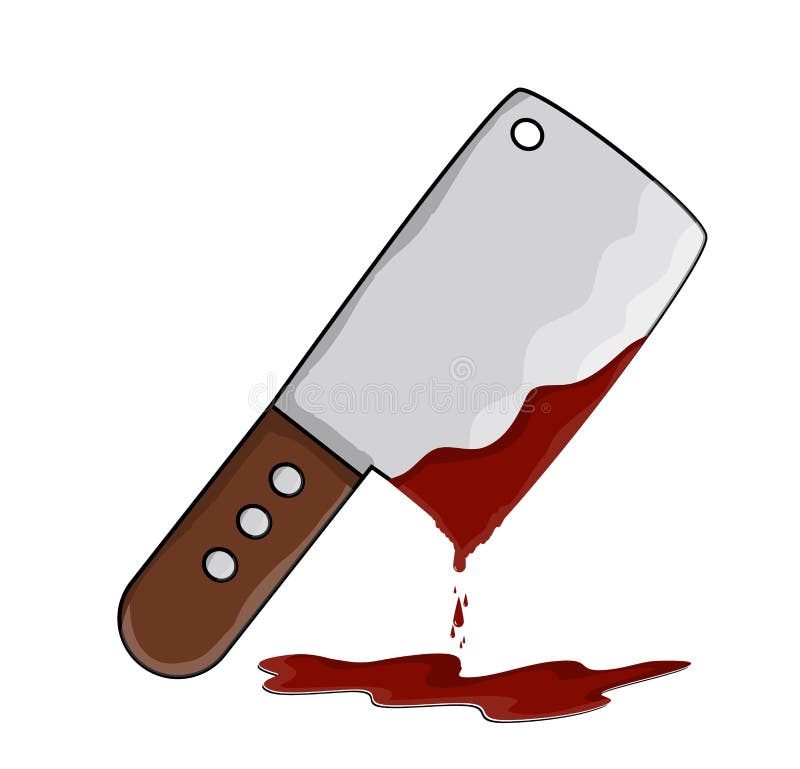 Kitchen butcher chopper with blood vector symbol icon design. royalty free illustration Kitchen butcher chopper with blood vector symbol icon design. royalty free illustration