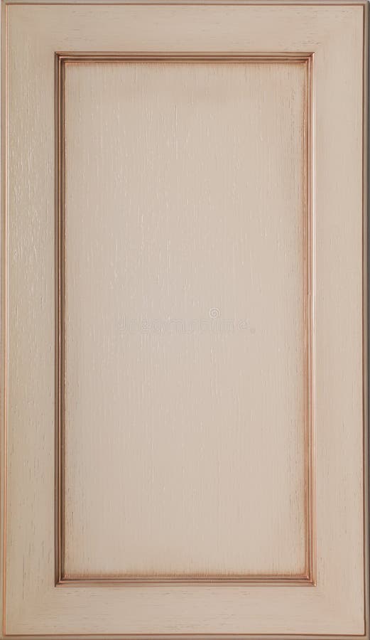 Front Kitchen Wooden Frame Door Isolated on White Stock Photo