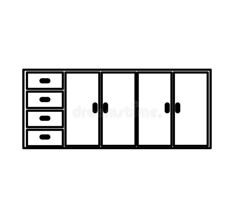 Kitchen Isolated Icon Stock Vector Illustration of interior