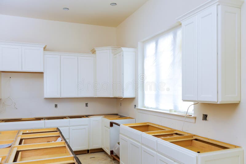 Blind Cabinet Island Drawers And Counter Cabinets Installed Stock