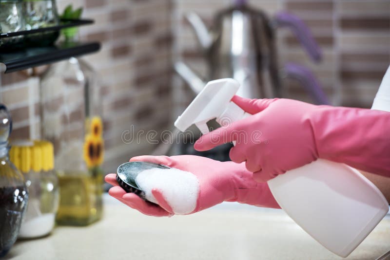 Kitchen cleaning stock image. Image of life, kitchen 96128931