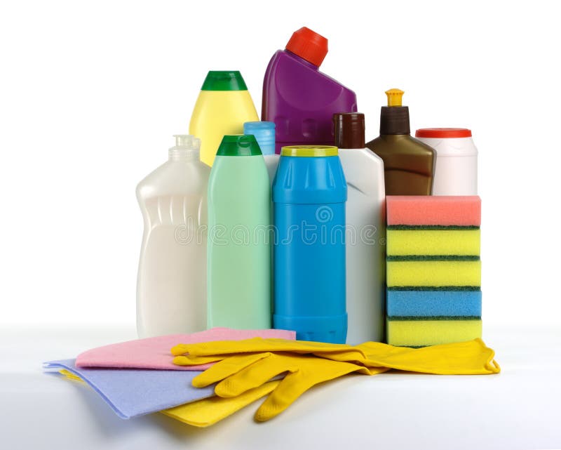 Kitchen cleaning kit stock image. Image of cleaning, plastic 9290235