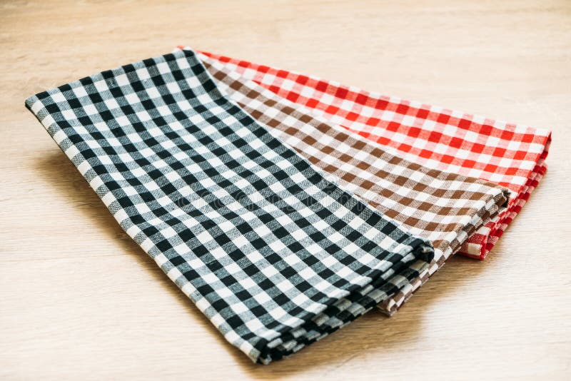 Kitchen Cloth on Wood Table Stock Image Image of table, fabric 104056043