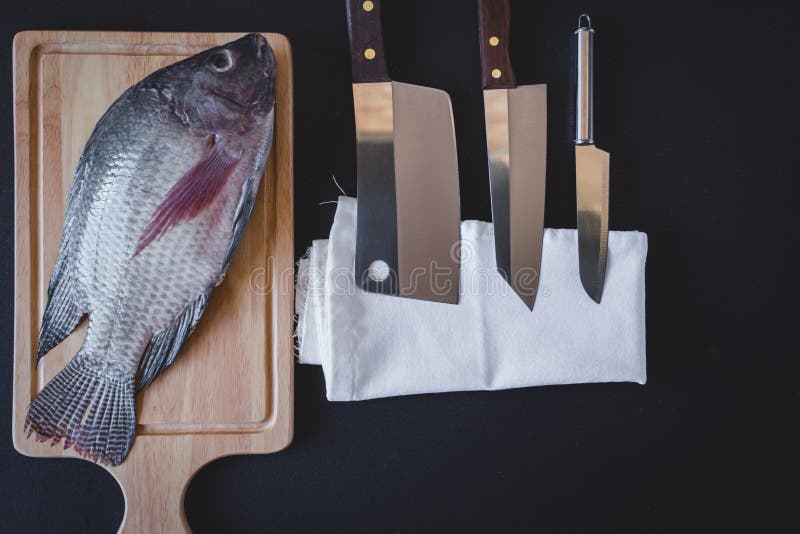Kitchen concept with fish stock photo. Image of fishing 118429766