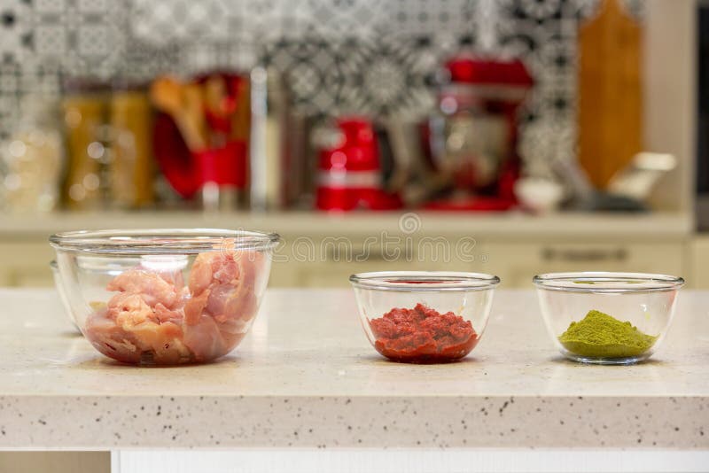 Kitchen Concept. Food Ingredients and Kitchen Utensils for Cooking