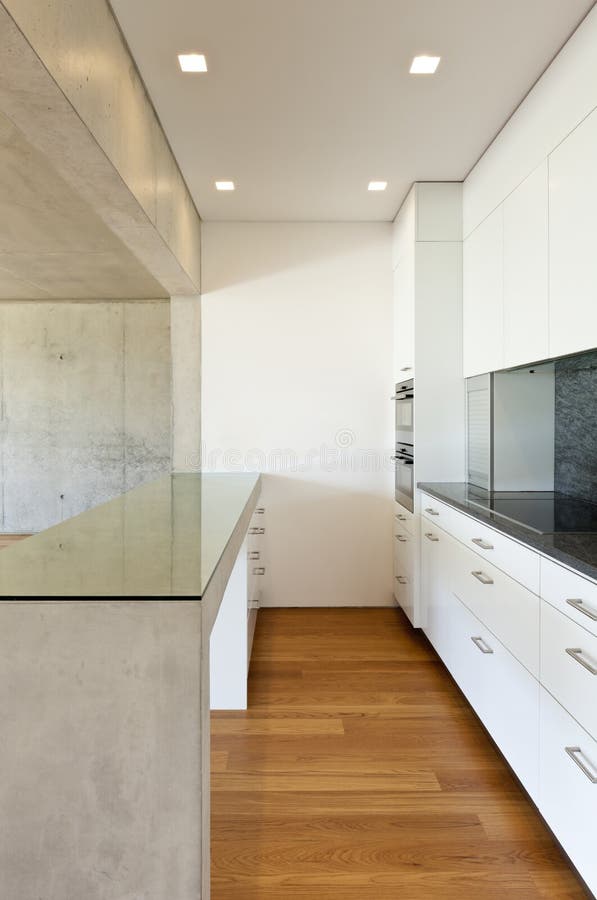 Kitchen, concrete table stock photo. Image of glass, concrete 24709956