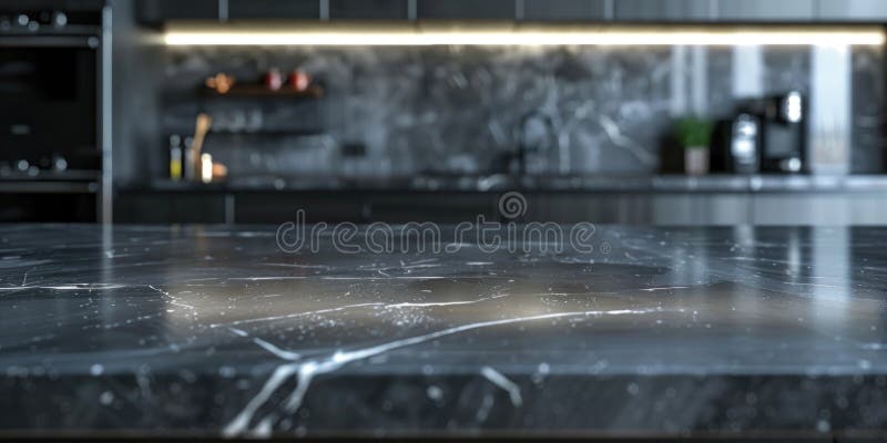 Kitchen Counter with Marble Top royalty free stock photo