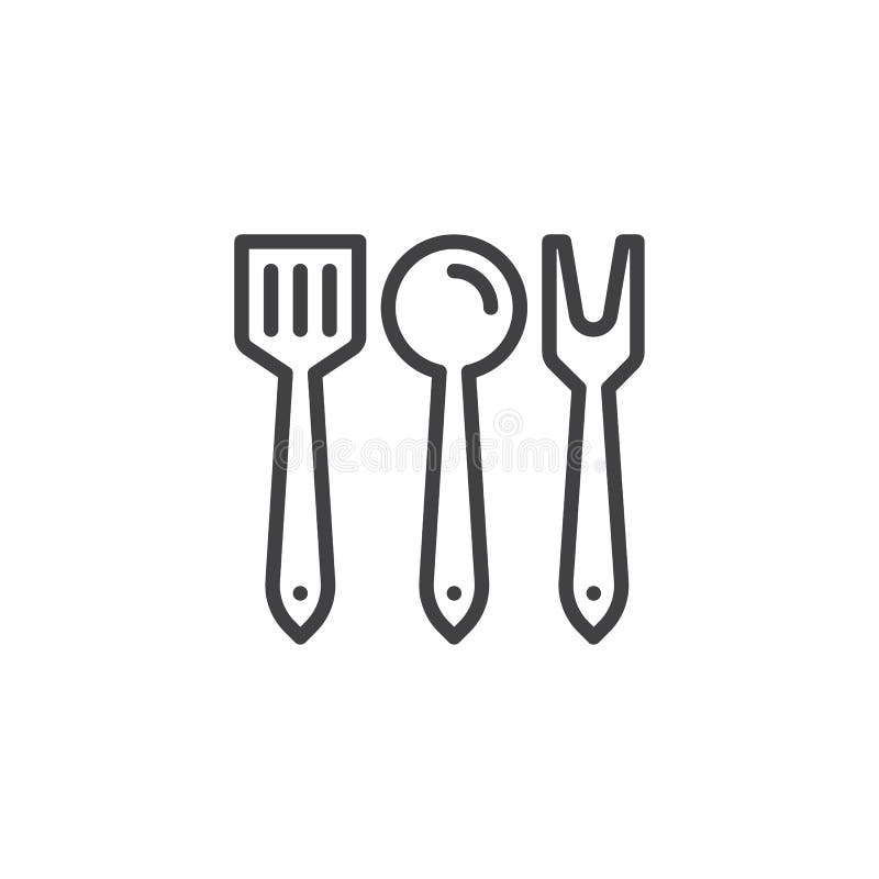 Knife, fork and spoon stock vector. Illustration of knife - 36466958