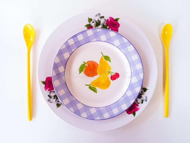 In the Kitchen Cutlery and Platekitchen Ceramic Spoon and Ladle Stock