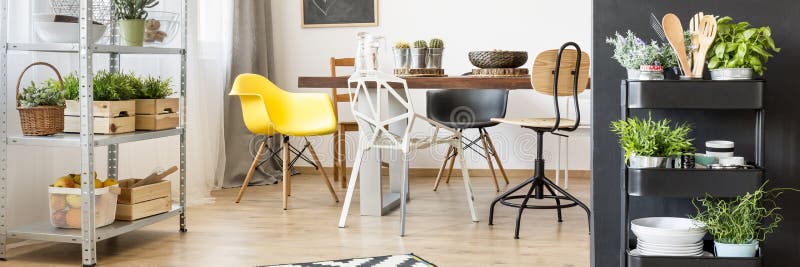 Kitchen and dining room royalty free stock photography Kitchen and dining room royalty free stock photography