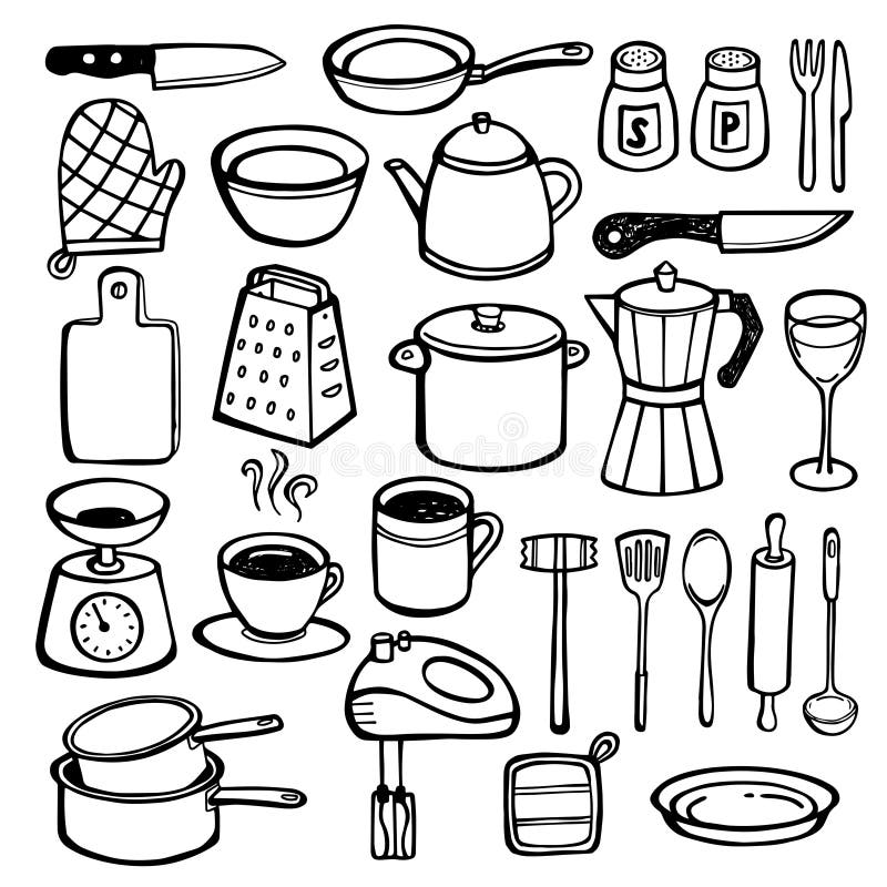 Watercolor Cooking Utensils Clipart Graphic by BigBosss · Creative Fabrica