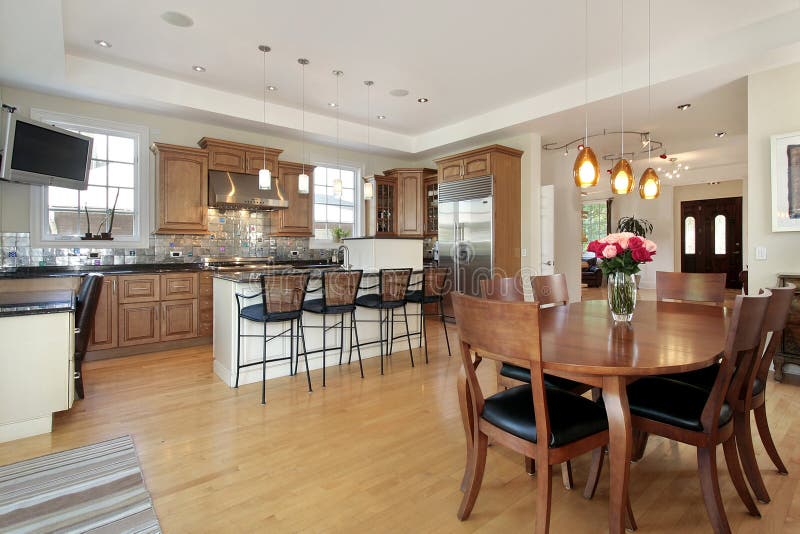 Kitchen and eating area stock image. Image of design 12656533