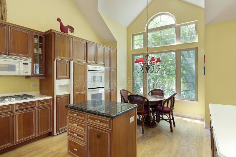 Kitchen with eating area stock image. Image of decorate 83903237