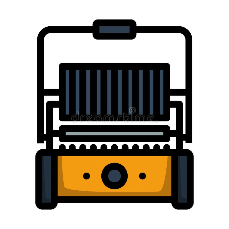 Kitchen Electric Grill Icon Stock Vector Illustration of electrical