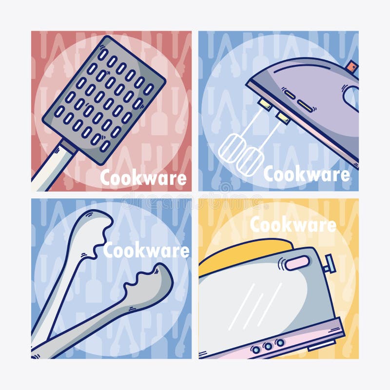 Kitchen Equipment Collection Stock Vector Illustration of gastronomy