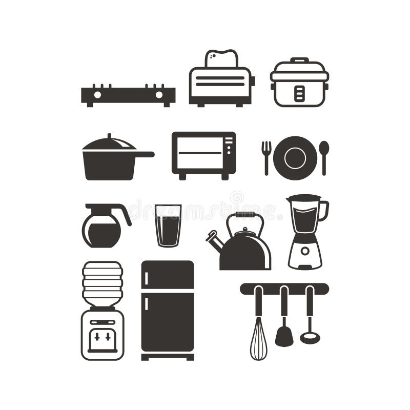 Kitchen equipment stock vector. Illustration of home 216428258