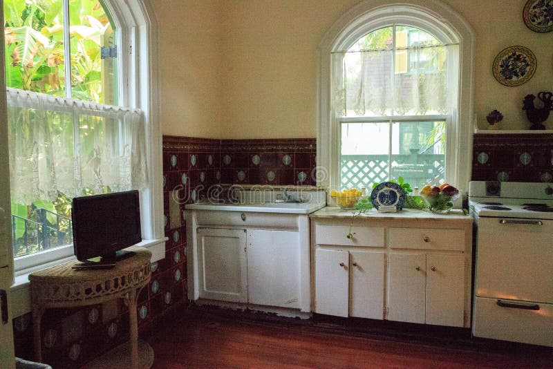 Kitchen in the Ernest Hemingway Home and Museum in Key West Editorial