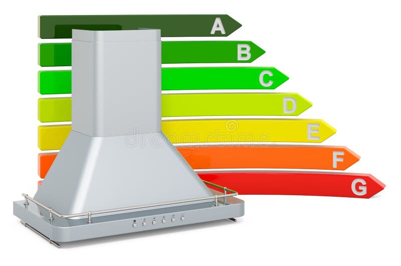 Kitchen Exhaust Hood Isolated on White Stock Illustration