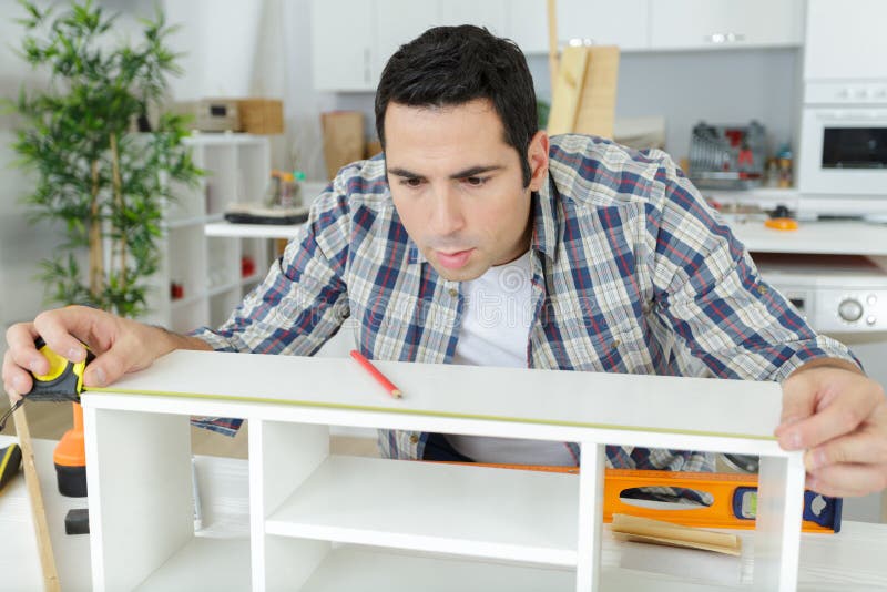 Kitchen Furniture Set Installation Stock Image Image of furniture