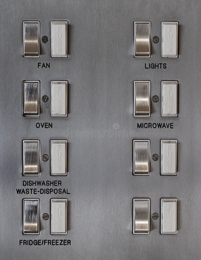 modern electrical panel fuse box kitchen
