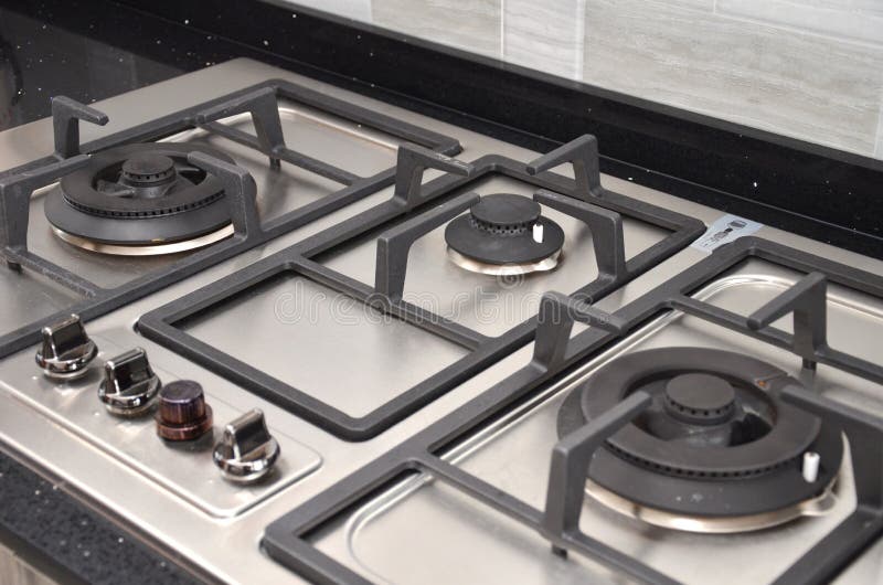 Kitchen Gas Stove in the Kitchen Stock Photo Image of oven, flame