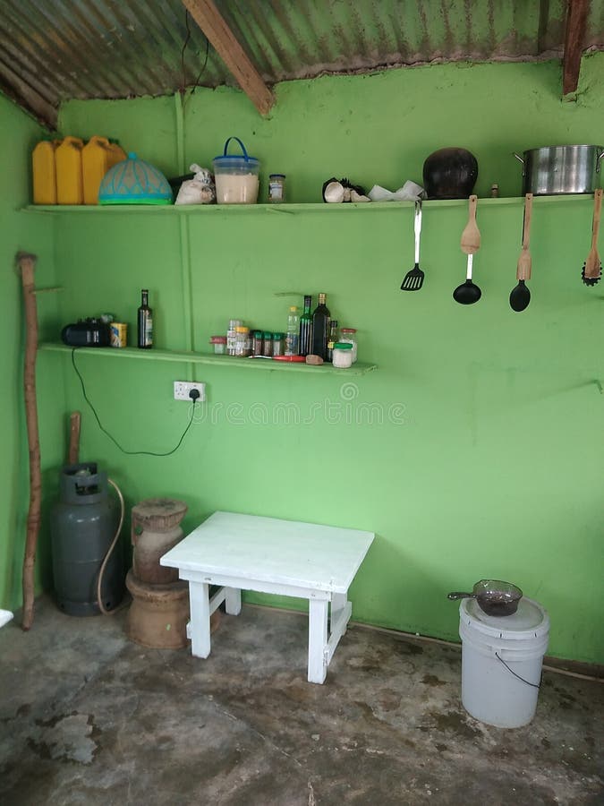 Kitchen of Ghana stock photo. Image of flooring, home 246933556
