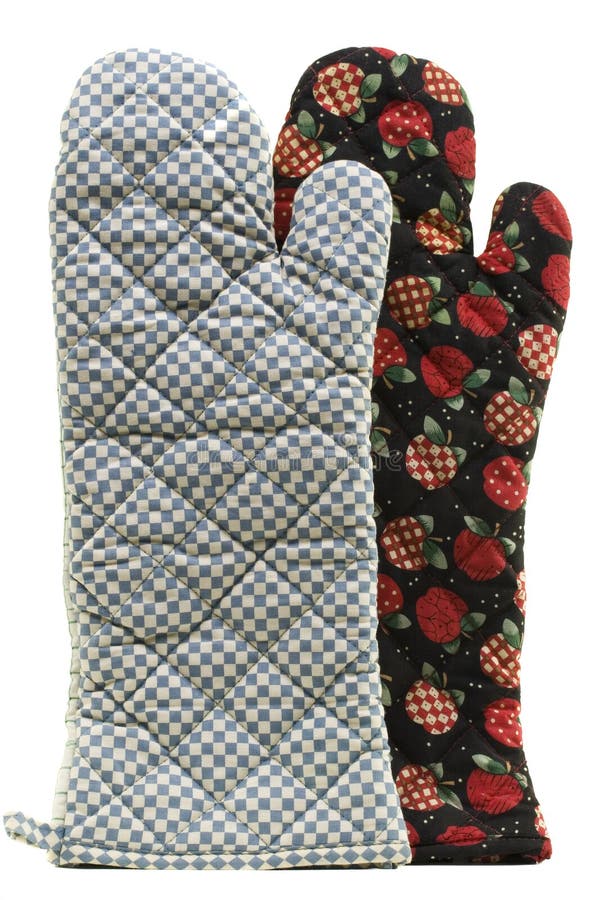 Kitchen Gloves stock photo. Image of number, quilted, checked 1398442