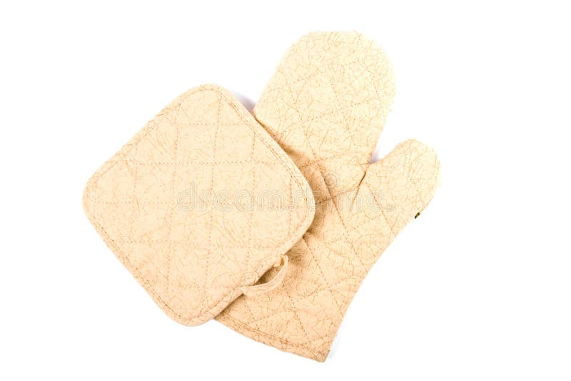Kitchen gloves stock image. Image of orange, bake, mittens 7742181