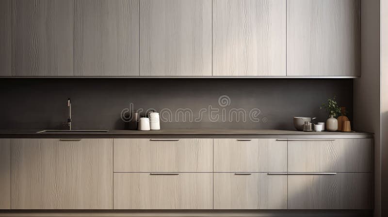 Kitchen gray wood seamless vector illustration