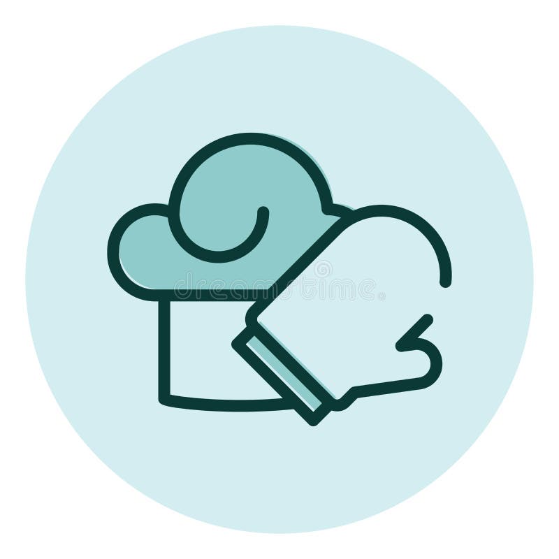 Kitchen hat, icon stock vector. Illustration of black 259397641