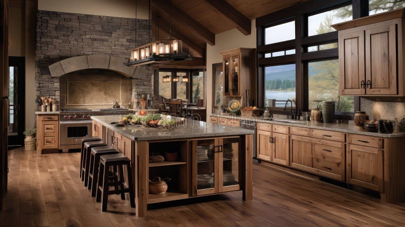 Kitchen hickory wood vector illustration