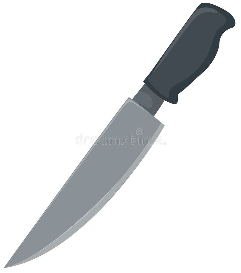 Illustration of isolated kitchen knife on white background. Cartoon chop vectors