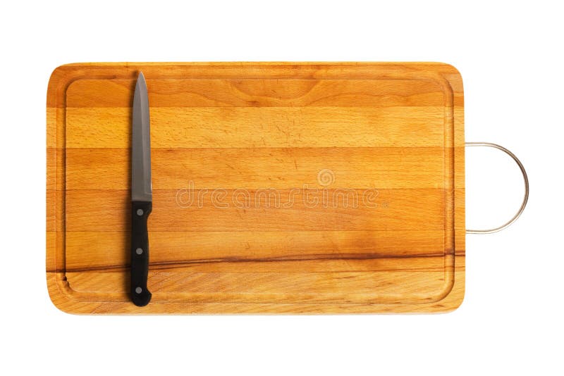 Kitchen Knife on Cutting Board Stock Photo Image of knife