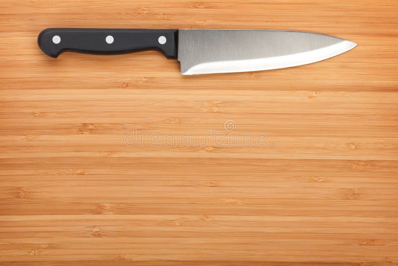 Kitchen Knife on Cutting Board Stock Photo Image of food, board 38358078