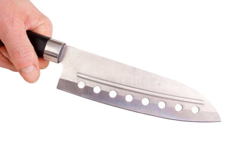 Kitchen knife in hand