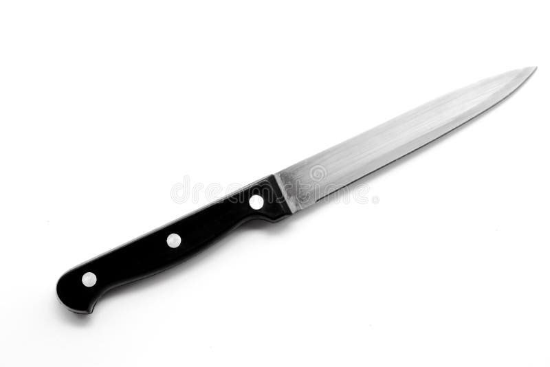 Kitchen Knife Isolated on White Background Stock Image Image of
