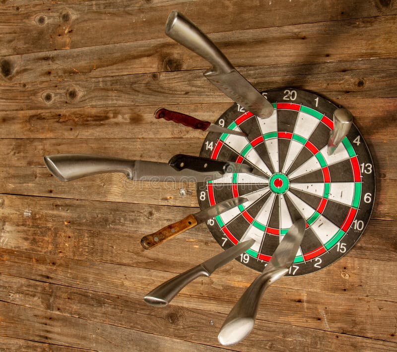 Kitchen knife target stock image. Image of cook, kitchenware 202176881