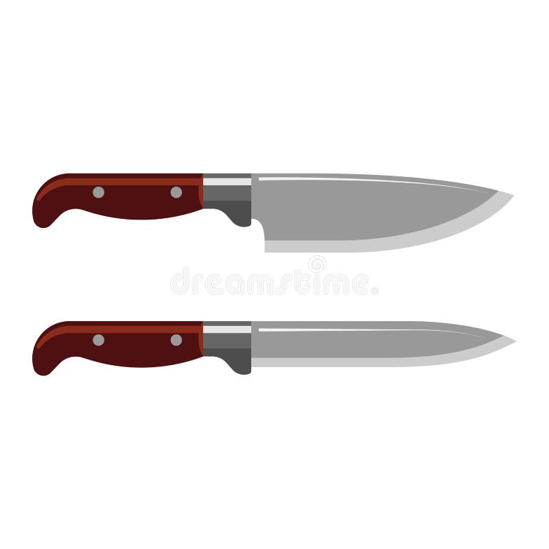 Kitchen knives set small Royalty Free Vector Image