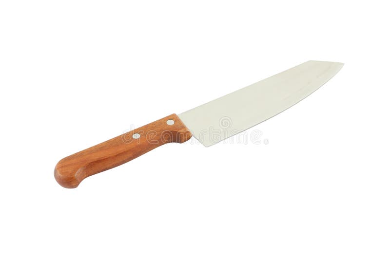Kitchen Wooden Handle Knife Stock Image Image of chop, equipment