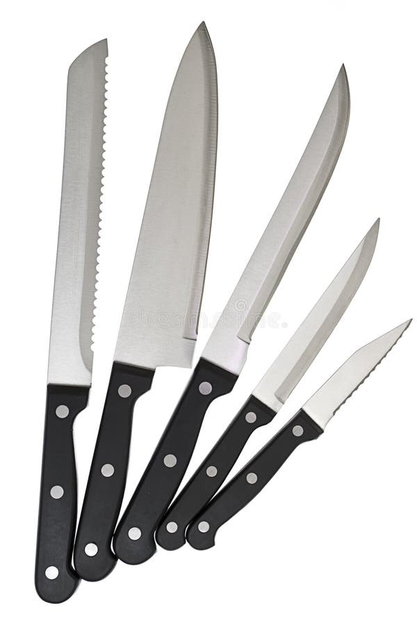 Kitchen Stainless Steel Knives Set Stock Image Image of knife