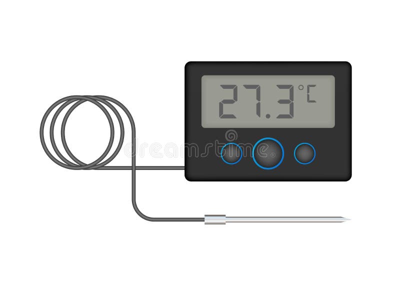 Thermometer for food. stock illustration. Illustration of safe