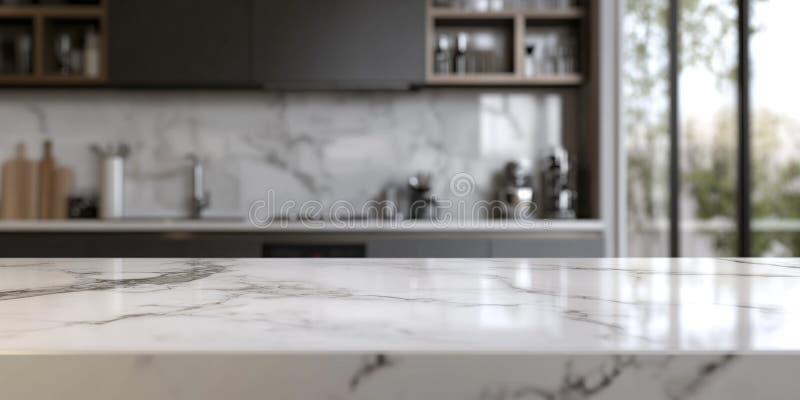 Kitchen Marble Countertop royalty free stock photography
