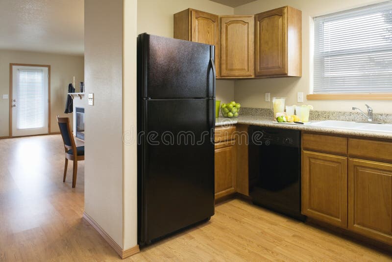 Kitchen in a Modest Home stock photo Kitchen in a Modest Home stock photo