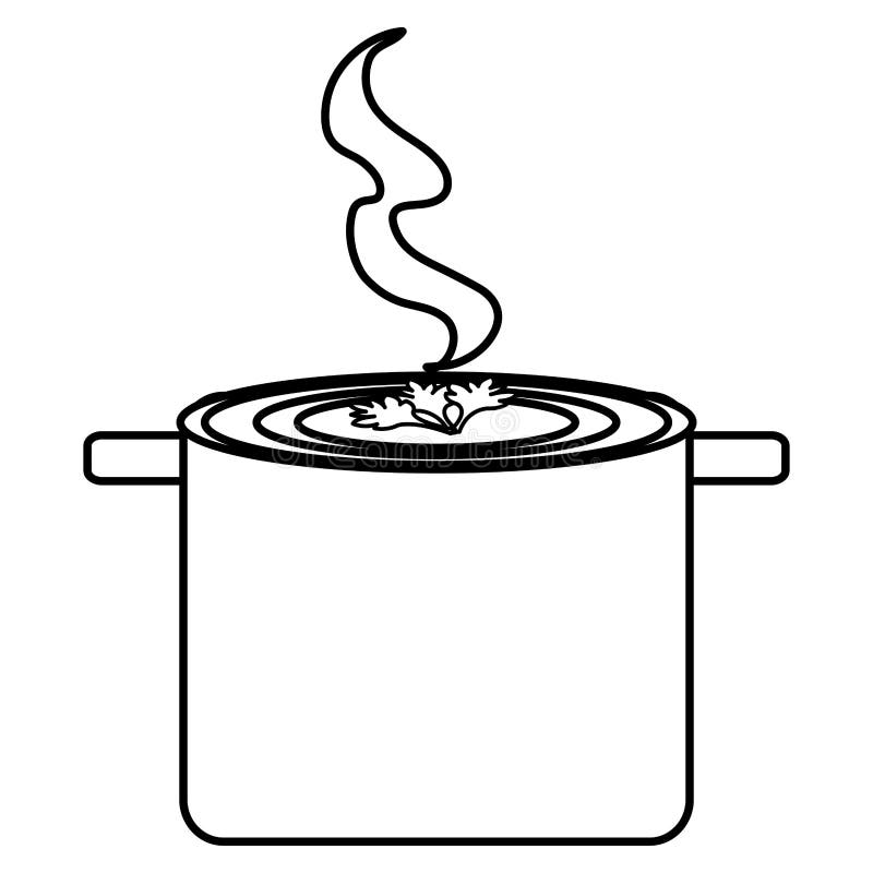 Kitchen pot cooking soup stock vector. Illustration of dinner 141821062