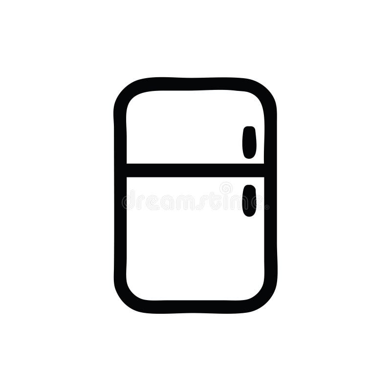 Kitchen Refrigerator Circular Icon Symbol Stock Vector Illustration
