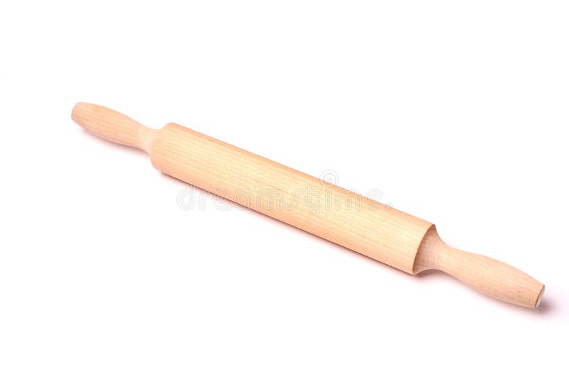 Kitchen Rolling Pin Isolated Over White Background Stock Image Image